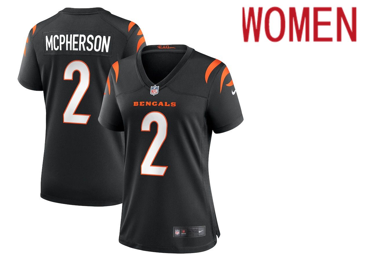 Women Cincinnati Bengals #2 Evan McPherson Nike Black Game NFL Jersey
